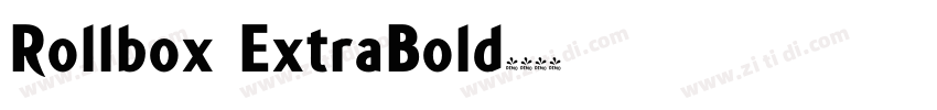 Rollbox ExtraBold字体转换